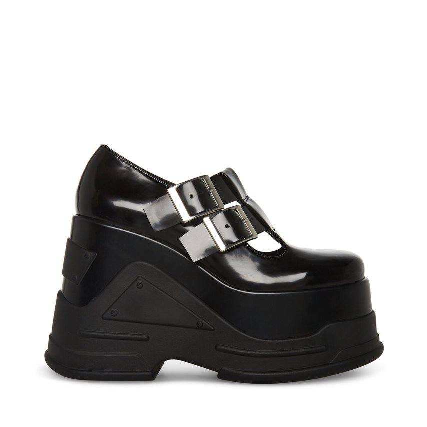 Zapatos Plataforma Steve Madden Phase Cuero Mujer Negras | ES NA1E60